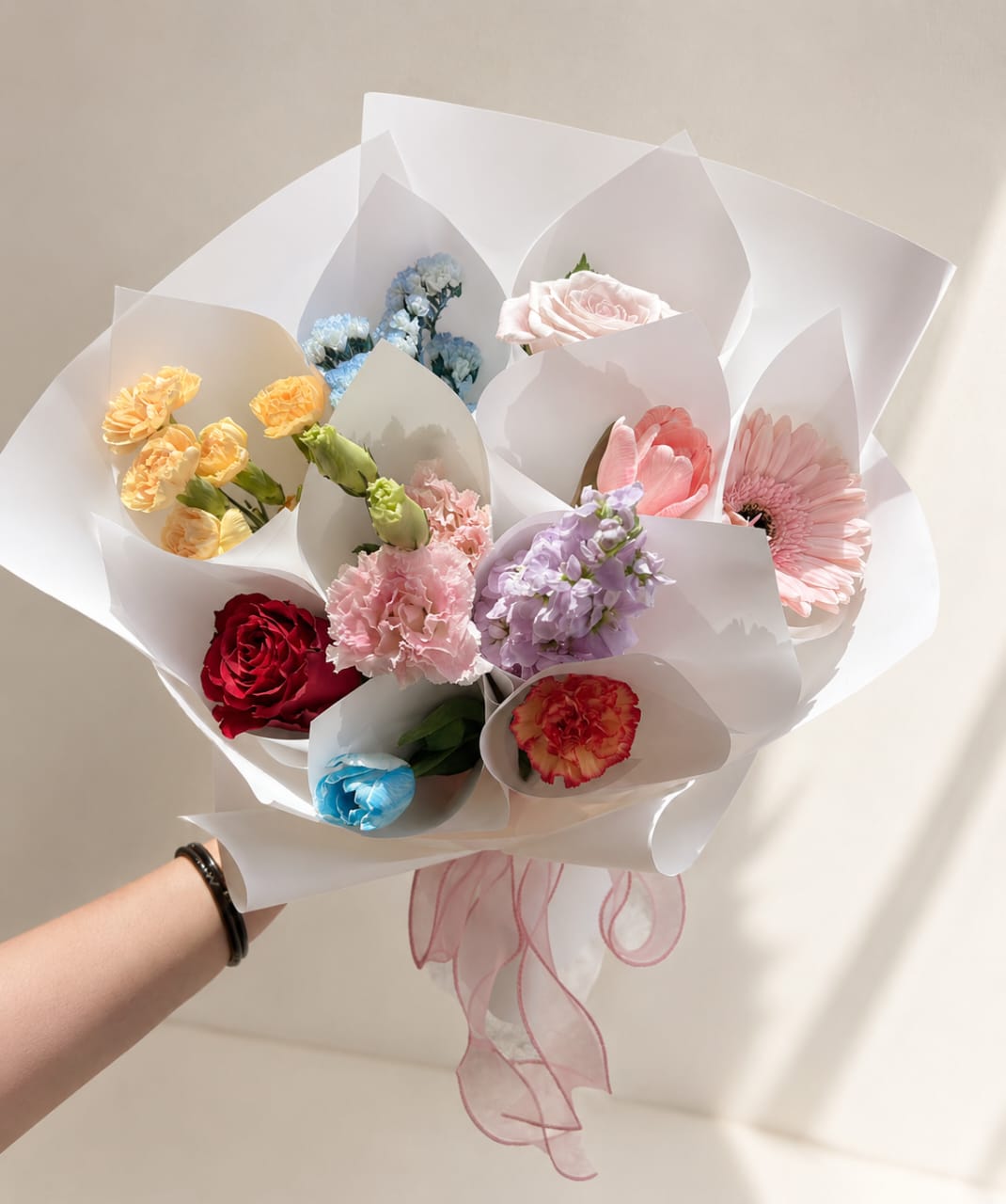 F.Flower Sweet Petal Pastel Mixed Bouquet