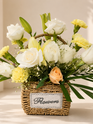 F.F Ivory Sunshine Basket