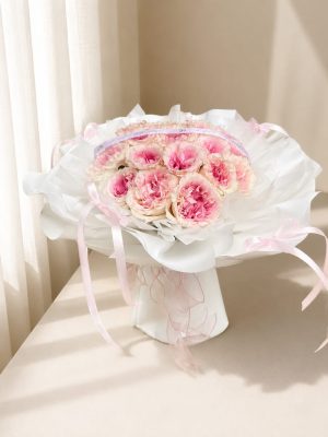 F.Flower Cotton Candy Pink Rose Bouquet