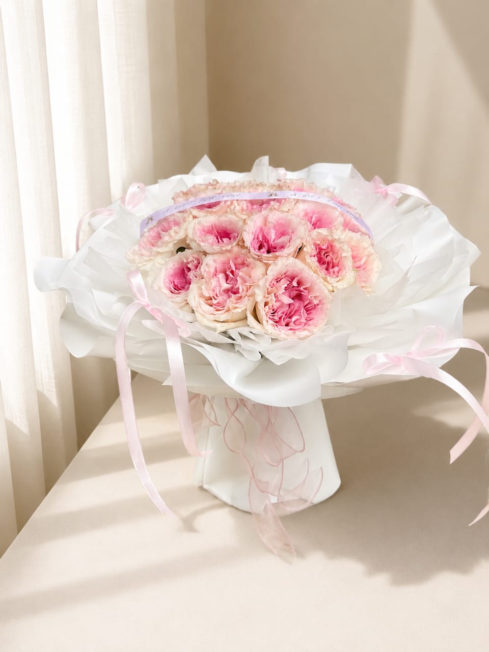 F.Flower Cotton Candy Pink Rose Bouquet