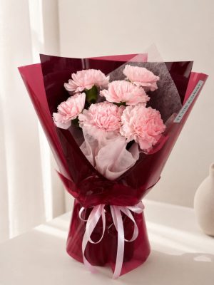 F.Flower Blush Pink Carnation Bouquet 胭粉康乃馨花束