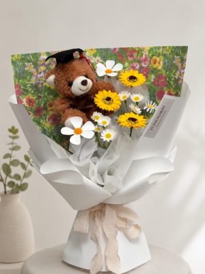 SF Graduation Sunshine Bear Bouquet