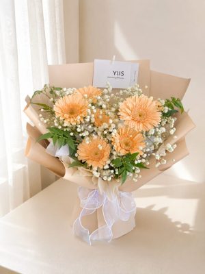 F.Flower Apricot Whisper Gerbera Bouquet